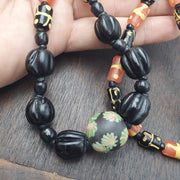 Venetian Style Beads, Vintage Millefiori Necklace | Glass Lampwork | 22 Inches, Multicolor, Handmade In Thailand