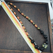 Venetian Style Beads, Vintage Millefiori Necklace | Glass Lampwork | 22 Inches, Multicolor, Handmade In Thailand
