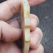 Antique Yemeni Agate Bead 50.5mm | Rare Middle Eastern Trade Bead Pendant | Cultural Artifact for Bead Collectors & Ethnic Jewelry
