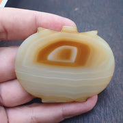 Antique Yemeni Agate Bead 50.5mm | Rare Middle Eastern Trade Bead Pendant | Cultural Artifact for Bead Collectors & Ethnic Jewelry