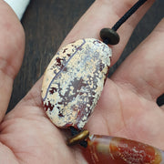Lot 3 Pcs Agate Amulet Necklace: Beautiful patina carnelian Amulet Beads Pendants Necklace