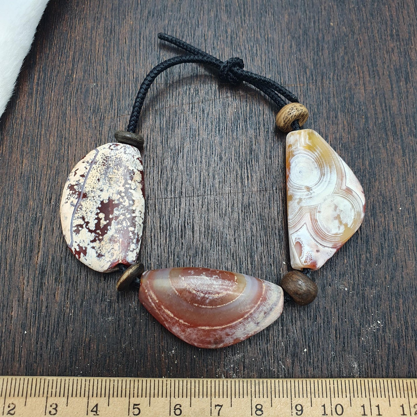 Lot 3 Pcs Agate Amulet Necklace: Beautiful patina carnelian Amulet Beads Pendants Necklace