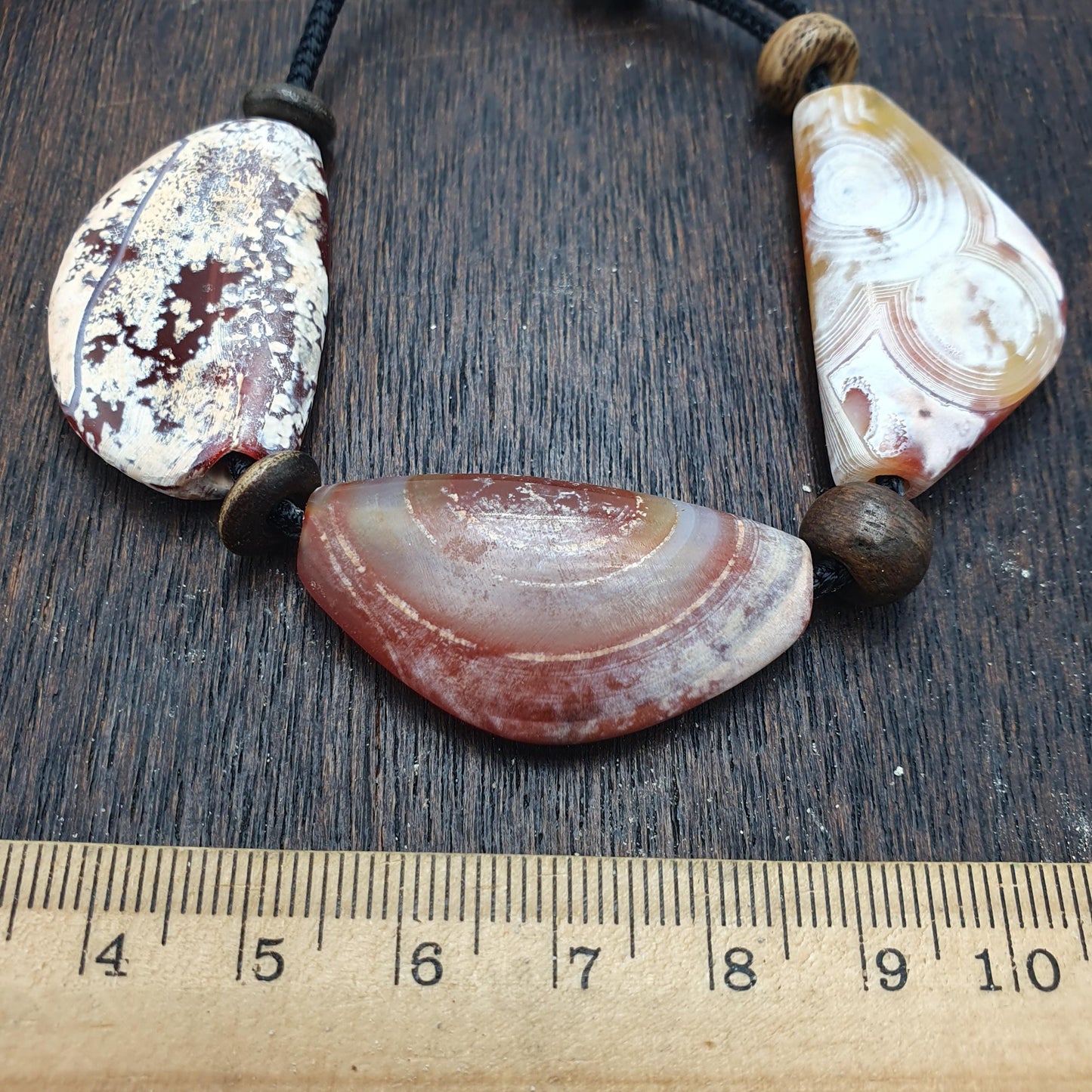 Lot 3 Pcs Agate Amulet Necklace: Beautiful patina carnelian Amulet Beads Pendants Necklace