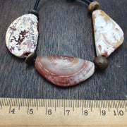 Lot 3 Pcs Agate Amulet Necklace: Beautiful patina carnelian Amulet Beads Pendants Necklace