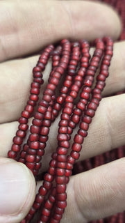 venetian czech whiteheart trade beads irregular shape strand 3mm-3.5mm