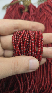 venetian czech whiteheart trade beads irregular shape strand 3mm-3.5mm