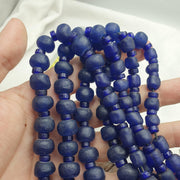 African Beads 9-13Mm, Cobalt Blue Statement Necklace | Antique Glass Strand - Vintage .