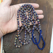 Venetian Style Blue, African Trade Beads, Handcrafted Jewelry | Glass | 9mm, 22in Strand - Eye Motif