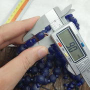 African Beads 9-13Mm, Cobalt Blue Statement Necklace | Antique Glass Strand - Vintage .