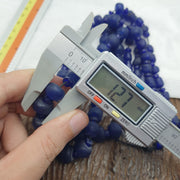 African Beads 9-13Mm, Cobalt Blue Statement Necklace | Antique Glass Strand - Vintage .