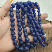 African Beads 9-13Mm, Cobalt Blue Statement Necklace | Antique Glass Strand - Vintage .
