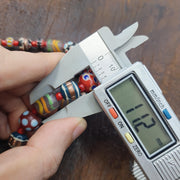Venetian Style Mix, Boho Necklace, Bold Dot Pattern | Glass Skunk Trade Beads | 26 Inches, 10Mm