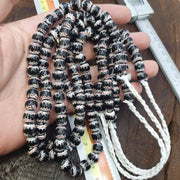 African Style Round, Chevron Strand Necklace, Venetian Inspired Glass | Multicolor Pattern | 20 Inch, 9-9.5 Mm Beads