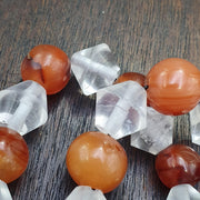 Old ancient Persian Agate Himalayan carnelian Quartz Meditation beads necklace
