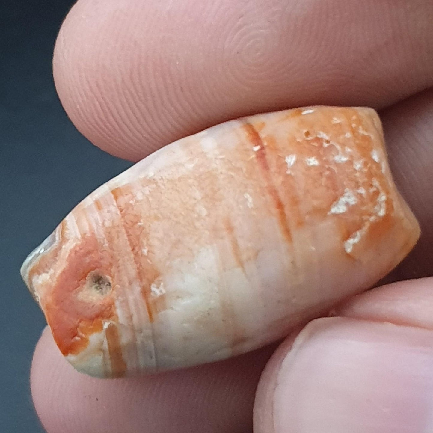 Old yemeni suliemani agate bead collection lot of 4, natural stripes
