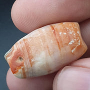 Old Yemeni Suliemani Agate Bead Collection Lot of 4, Natural Stripes