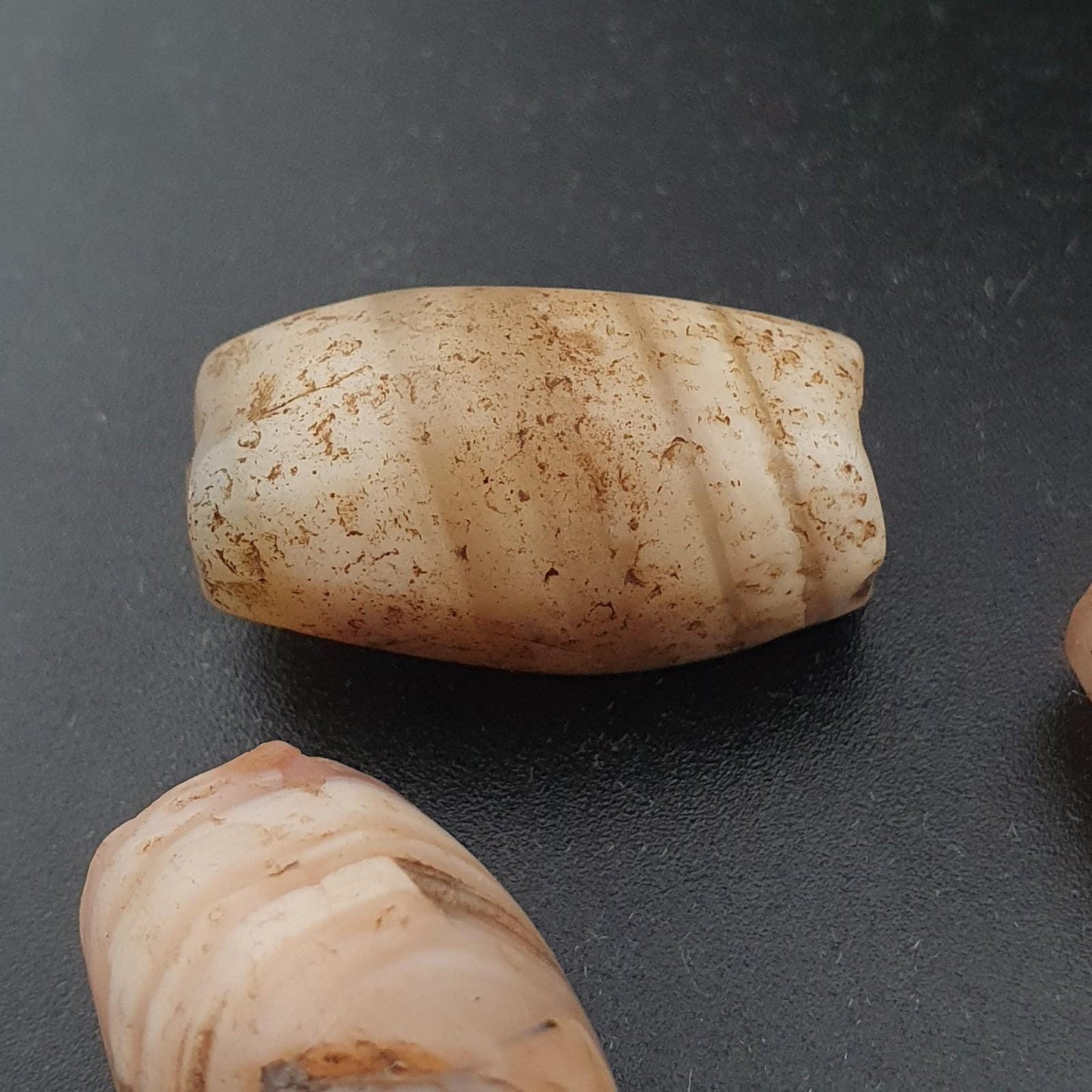 Ancient natural suliemani agate beads lot of 5 eye & stripe pattern