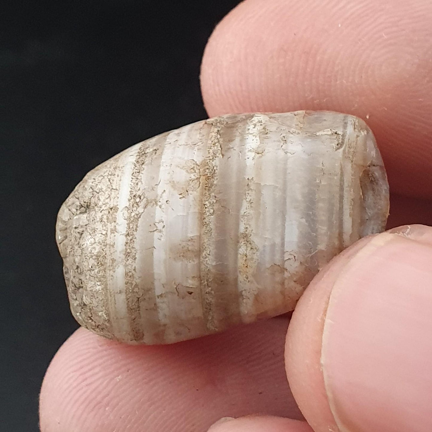 Rare ancient yemeni suliemani agate beads natural stripe pattern lot of 3