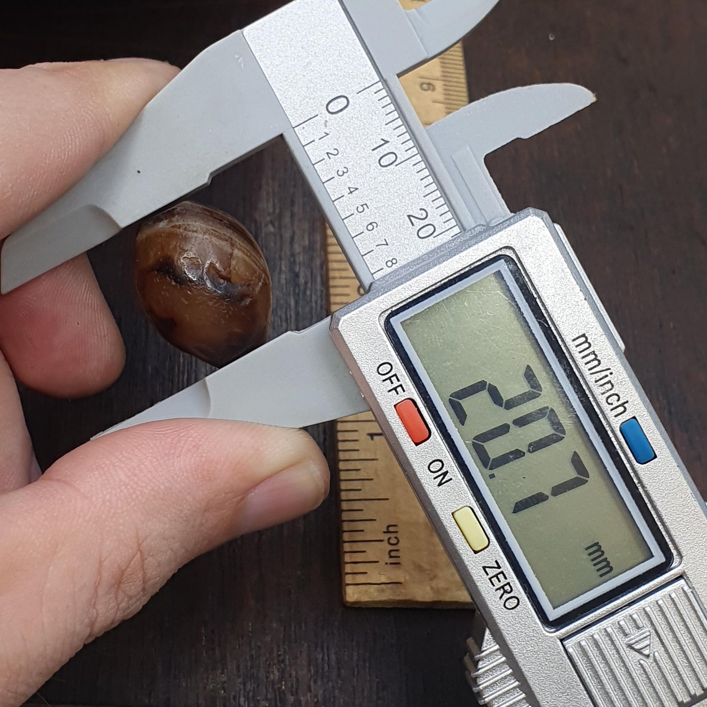 Authentic Ancient Sasanian Agate Bead, Genuine Banded Agate Silk Road Artifact, Rare Eye Bead Jewelry Supply, Earthy Brown Toned Stone