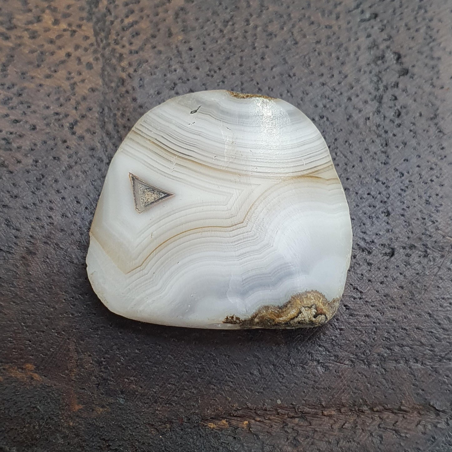 Authentic Antique Eye Agate Bead, Genuine Banded Agate Silk Road Artifact, Rare Eye Bead Jewelry Supply, Earthy Brown Toned Stone