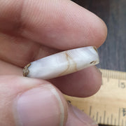 Authentic Antique Eye Agate Bead, Genuine Banded Agate Silk Road Artifact, Rare Eye Bead Jewelry Supply, Earthy Brown Toned Stone
