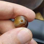 Authentic Ancient Natural eyes  Agate Bead, Genuine Soleimani Agate from Yemen | Spiritual Amulet, Beaded Jewelry, Sacred Talisman,