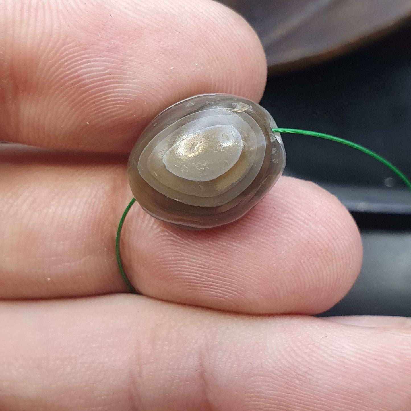 Ancient antique yemeni middle eastern agate natural pattern agate bead amulet