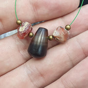 Ancient antique yemeni middle eastern agate natural pattern agate bead amulet