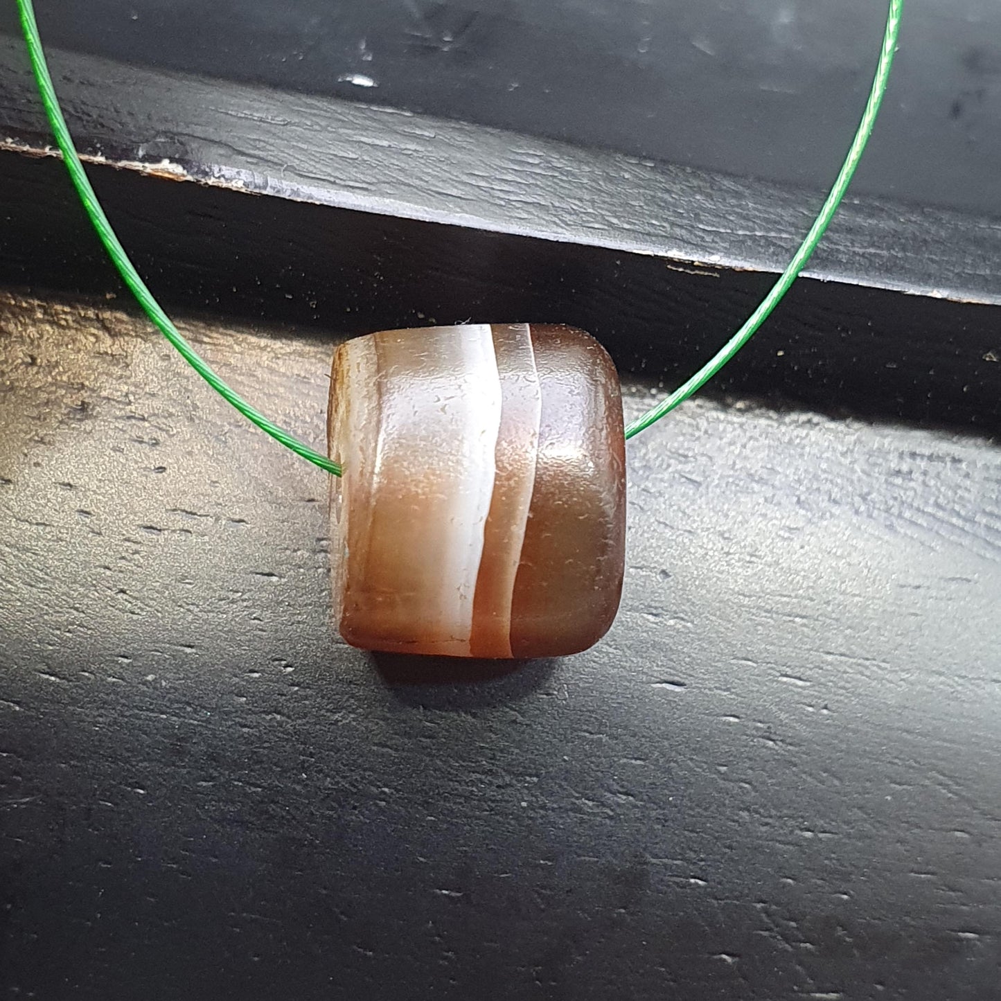 Ancient antique yemeni middle eastern agate natural pattern agate bead amulet