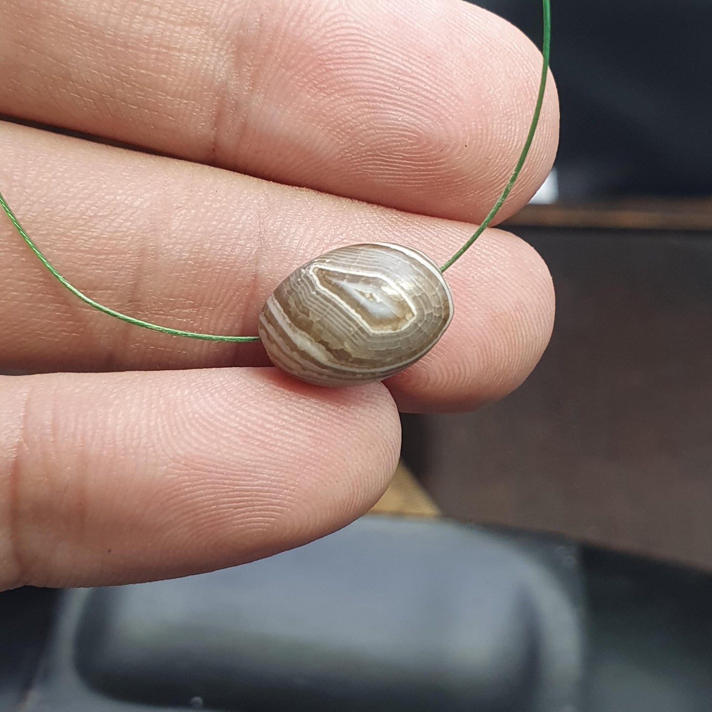 Ancient antique yemeni middle eastern agate natural pattern agate bead amulet