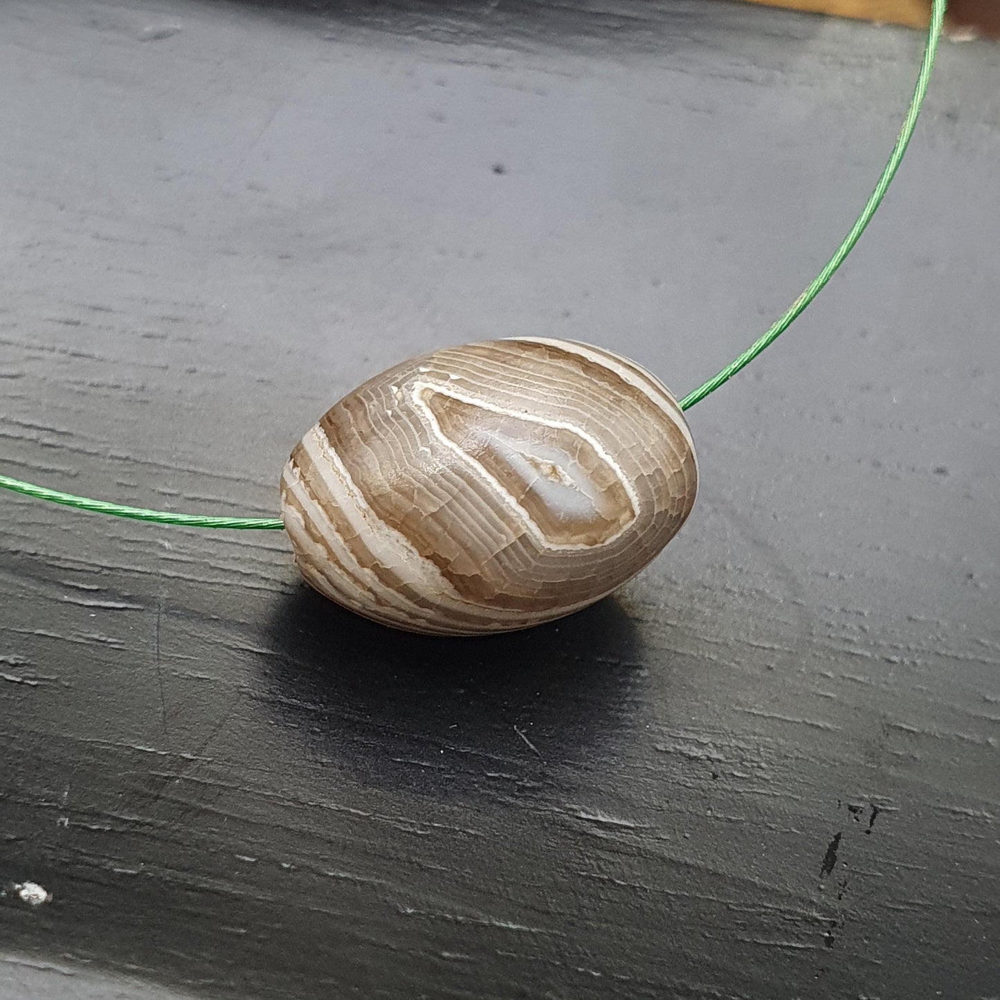 Ancient antique yemeni middle eastern agate natural pattern agate bead amulet