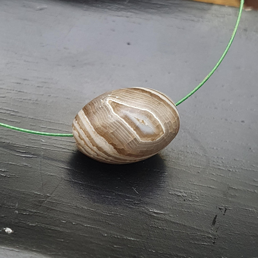 Ancient antique yemeni middle eastern agate natural pattern agate bead amulet