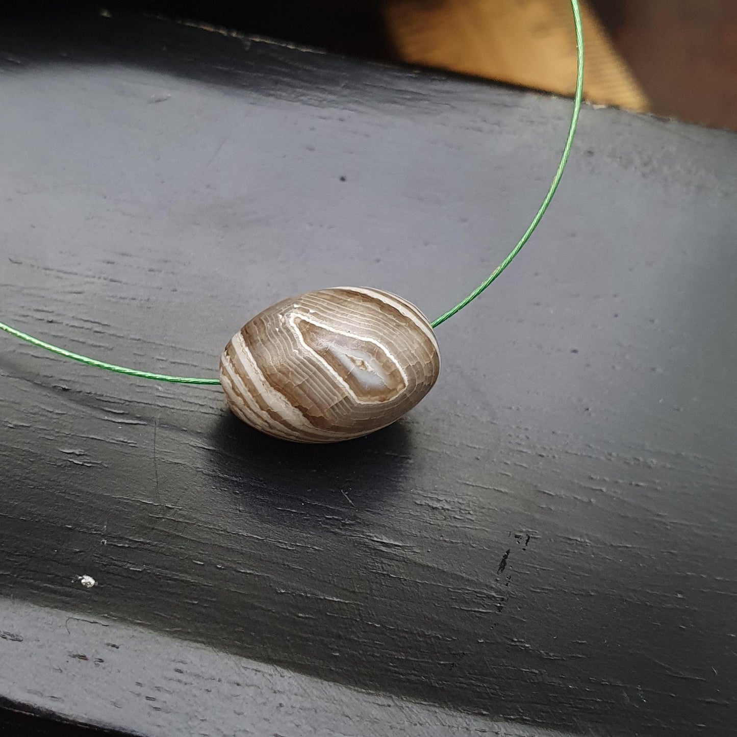 Ancient antique yemeni middle eastern agate natural pattern agate bead amulet