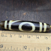 One Eye Dzi Bead Necklace with Peak Motif, Authentic Tibetan Agate Amulet, Himalayan Talisman for Wisdom & Success, Collectible Agate