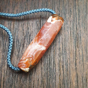 Antique ancient old himalayan indo tibetan Carnelian red agate bead .