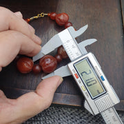 Antique Tibetan carnelian agate beads melon shape beaded Bracelet 18-20mm
