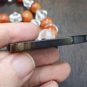 Old ancient Persian Agate Himalayan carnelian Quartz Meditation beads necklace