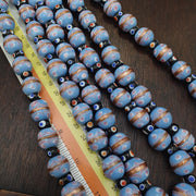 Skunk Wedding Cake, Venetian Style Necklace | Aventurine Glass Beads | Extra Long Handmade Collectible