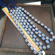 Skunk Wedding Cake, Venetian Style Necklace | Aventurine Glass Beads | Extra Long Handmade Collectible