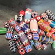 East Oasis Venetian Style Trade Bead Mix, Chevron Rosetta & Fancy Lampwork Glass Beads