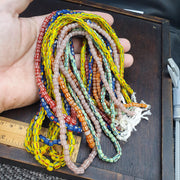 Lot Of 10 Strands, Venetian-Style Seed Beads, Multicolor | Vintage Lampwork Glass | 4-6mm