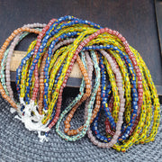 Lot Of 10 Strands, Venetian-Style Seed Beads, Multicolor | Vintage Lampwork Glass | 4-6mm