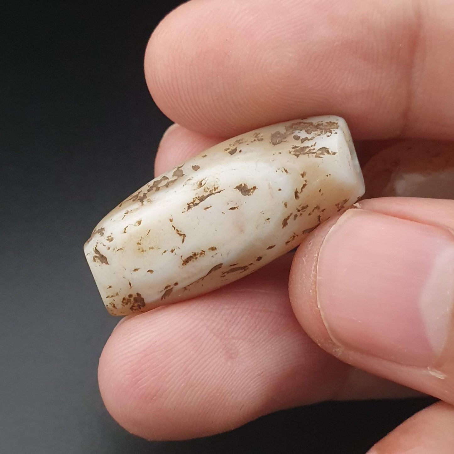 Ancient yemeni suliemani agate natural eye beads lot of 3