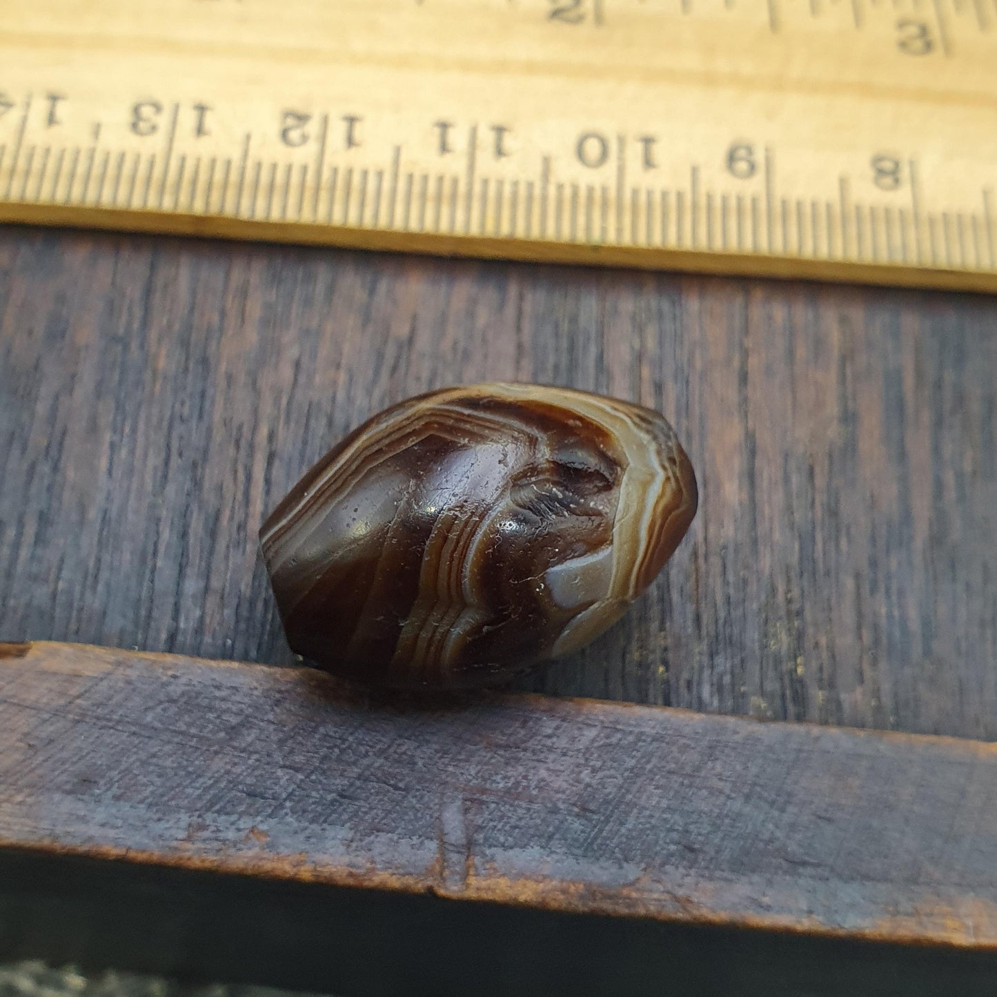 Authentic Ancient Sasanian Empire Agate Stone Bead - 3rd-7th Century AD ancient Yemeni Middle Eastern Agate bead amulet