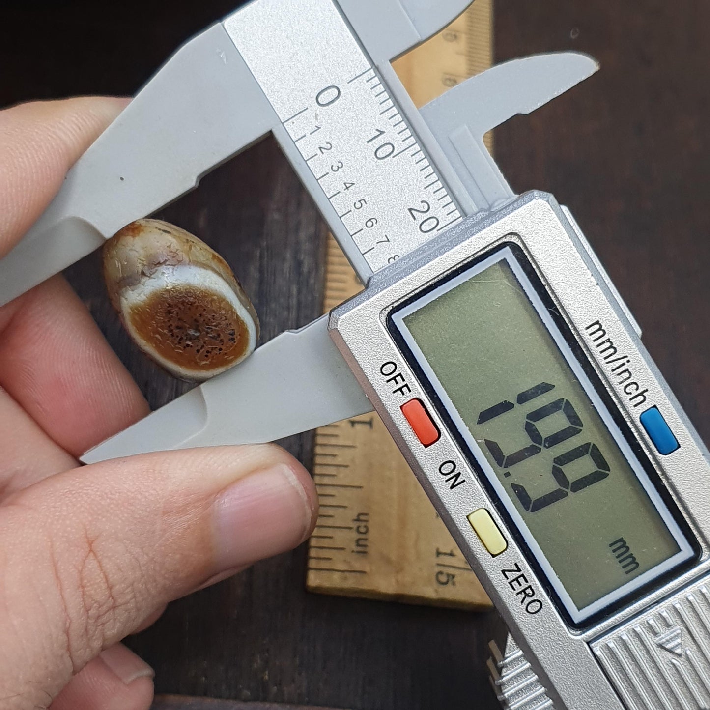 Authentic Ancient Sasanian Agate Bead, Genuine Banded Agate Silk Road Artifact, Rare Eye Bead Jewelry Supply, Earthy Brown Toned Stone