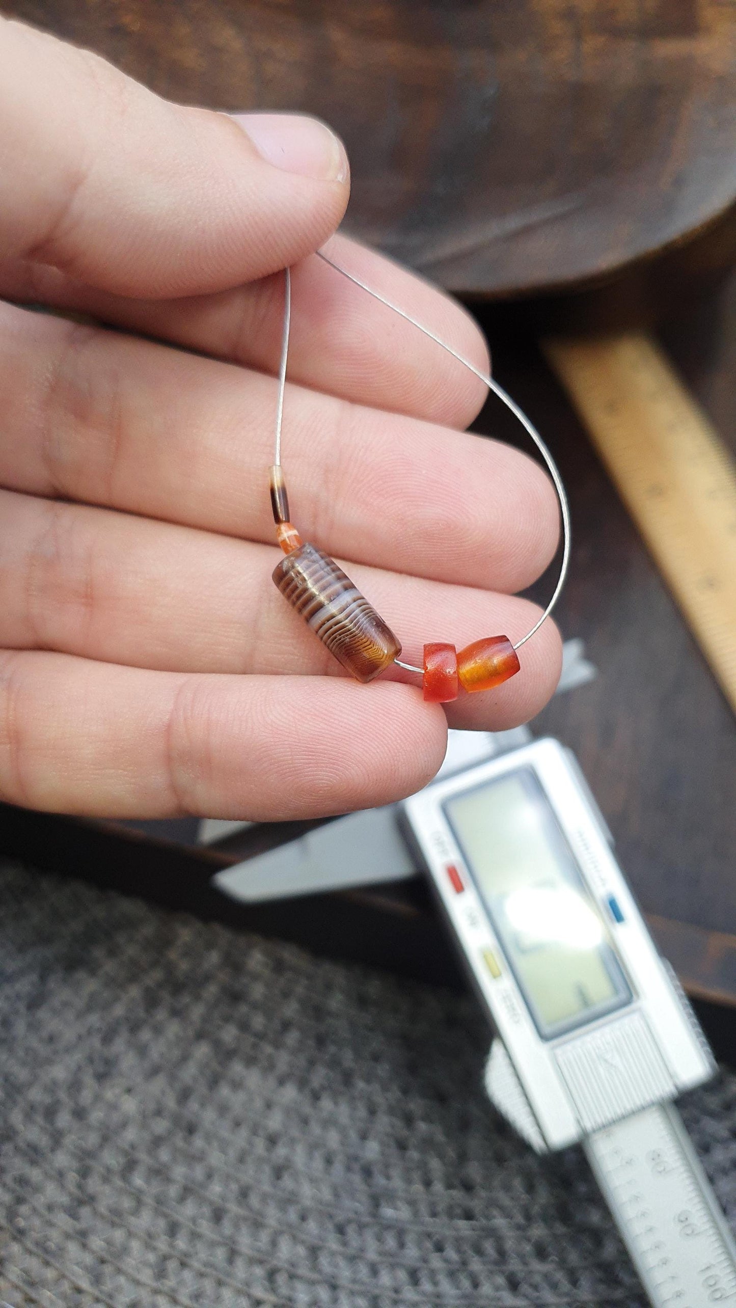 Ancient yemeni Suleimani Banded Agate and Carnelian beads beads Lot | Spiritual Amulet, Beaded Jewelry,