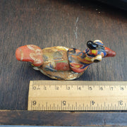 Rare Antique Style Murrine Bird Bead Large 7cm Murano Style Glass Bird Figurine