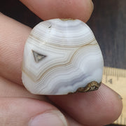 Authentic Antique Eye Agate Bead, Genuine Banded Agate Silk Road Artifact, Rare Eye Bead Jewelry Supply, Earthy Brown Toned Stone