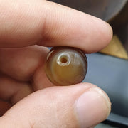 Authentic Ancient Natural eyes  Agate Bead, Genuine Soleimani Agate from Yemen | Spiritual Amulet, Beaded Jewelry, Sacred Talisman,