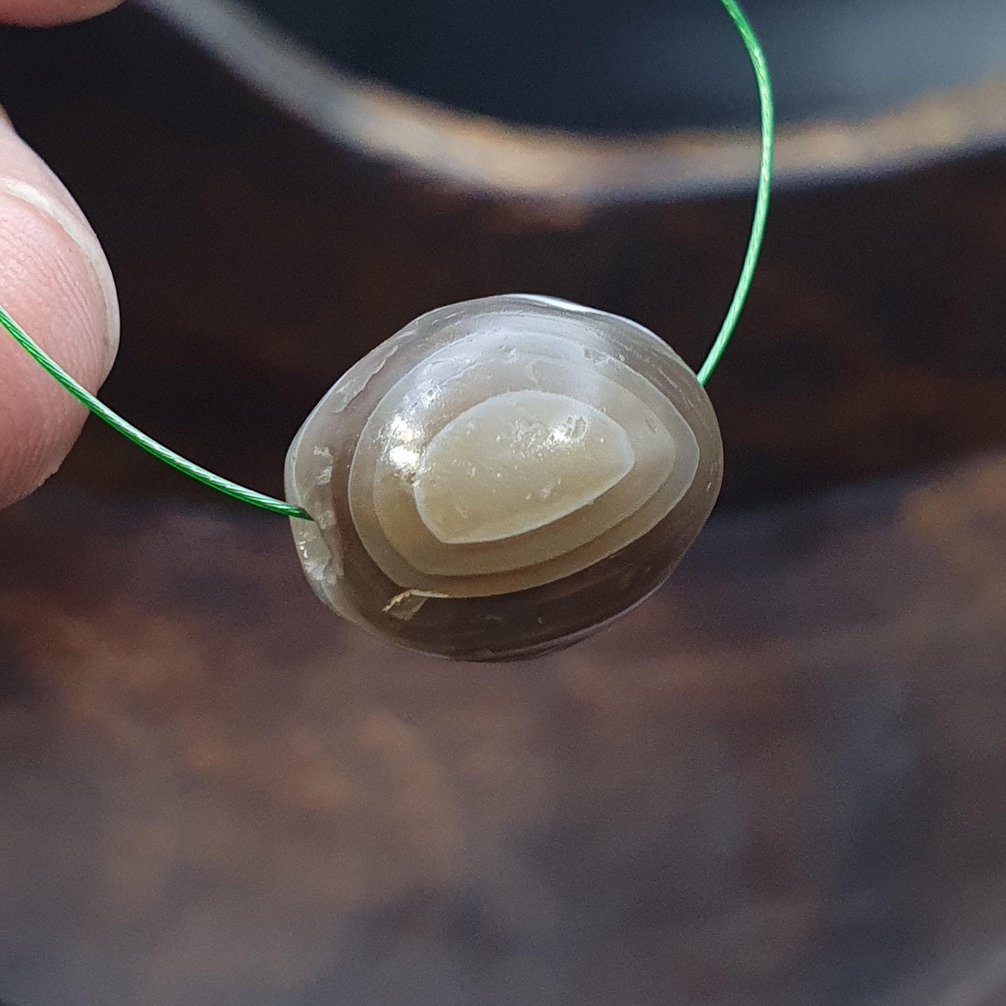Ancient antique yemeni middle eastern agate natural pattern agate bead amulet
